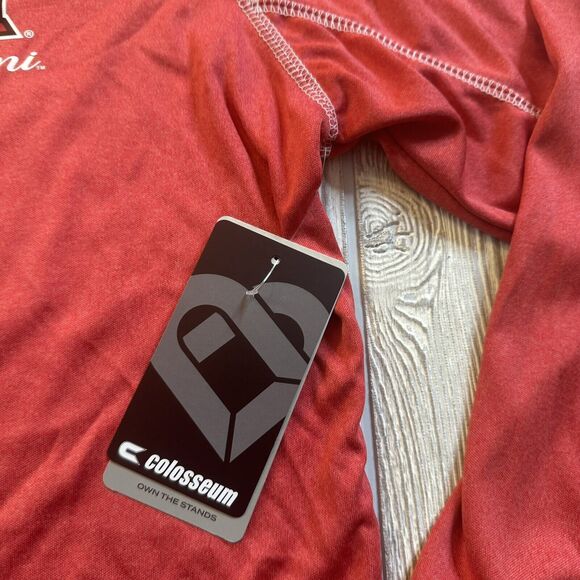 Colosseum Miami OH Red Hawks Logo 1/4 Zip Pullover Womens XL Red Lightweight NWT - Picture 5 of 13